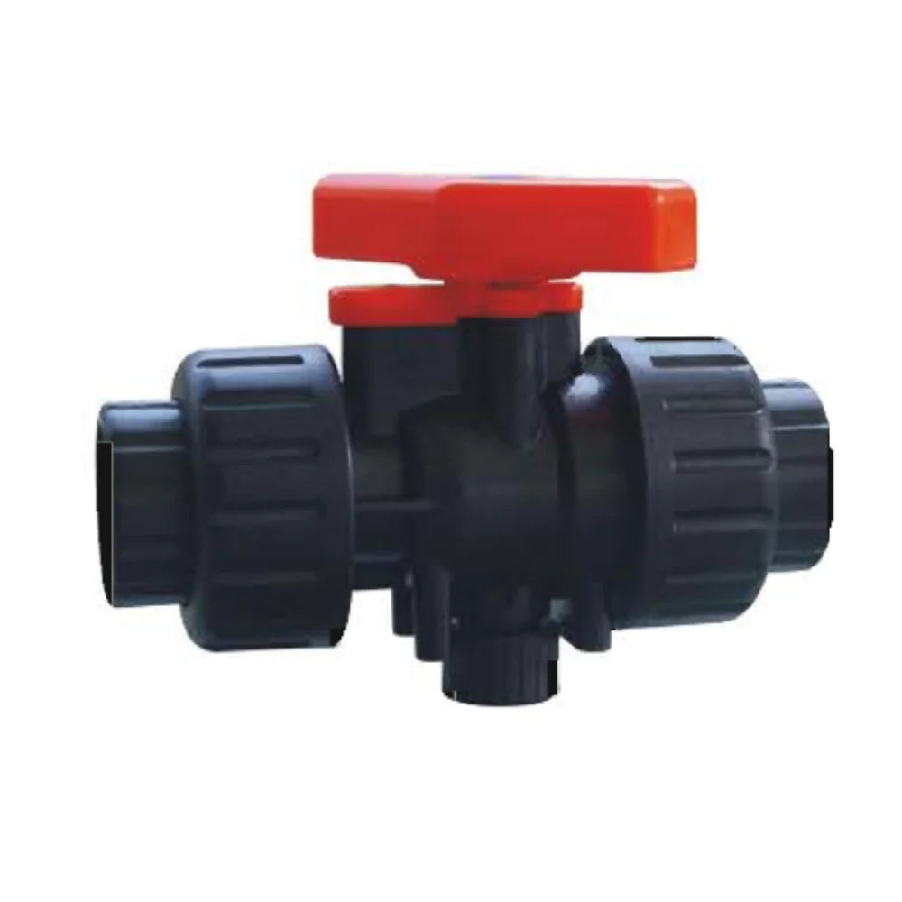 Ceramic Core Ball Valve, Plastic Body, 1.25 Inch, Female Thread, No NPT, Manual Operation